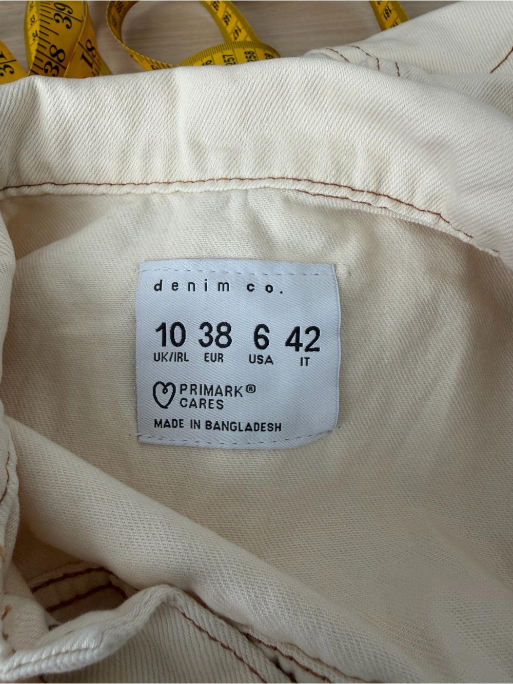 Denim&Co Cream Short-Sleeve Denim Romper - Picture 5 of 6